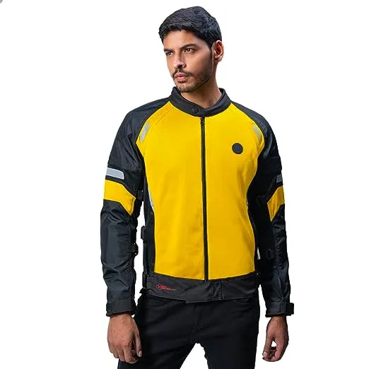Royal Enfield Streetwind Eco Friendly Yellow Riding Jacket Custom Elements