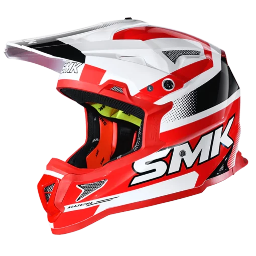 SMK Allterra X Throttle Gloss White Red Black (GL132) Helmet