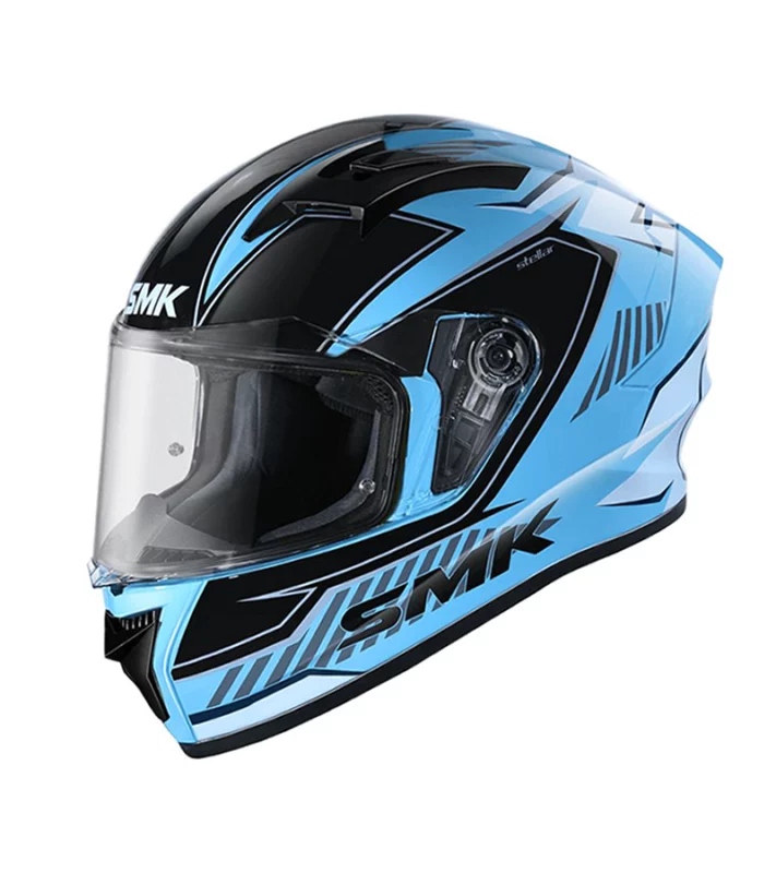 SMK Stellar Sports Adox Gloss Blue White Black (GL512) Helmet