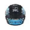 SMK Stellar Sports Samurai Dull Black Blue Grey (MA265) Helmet 3