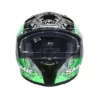 SMK Stellar Sports Samurai Dull Black Grey Green (MA268) Helmet 2