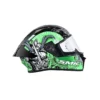 SMK Stellar Sports Samurai Dull Black Grey Green (MA268) Helmet 5