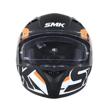 SMK Stellar Sports Stage Gloss Black White Orange (GL217) Helmet 2