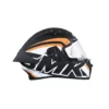 SMK Stellar Sports Stage Gloss Black White Orange (GL217) Helmet 3