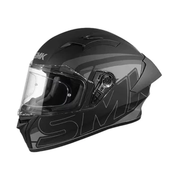 SMK Stellar Sports Stage Matt Black Grey Black (MA262) Helmet