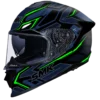 SMK Titan Panther Gloss Black Blue Green GL258 Helmet