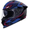 SMK Titan Panther Gloss Black Blue Pink (GL259) Helmet