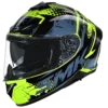 SMK Typhoon Grunge Gloss Yellow Black Grey (GL426) Helmet