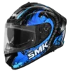 SMK Typhoon Reptile Matt Black Blue (MA255) Helmet