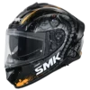 SMK Typhoon Reptile Matt Black Grey Orange (MA267) Helmet