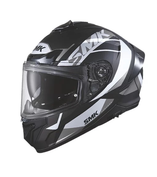 SMK Typhoon Style Gloss Black Grey (GL266) Helmet