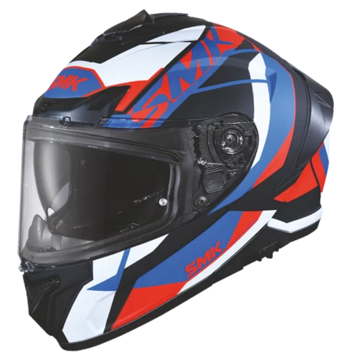 SMK Typhoon Style Gloss Black Red Blue (GL235) Helmet