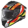 SMK Typhoon Style Gloss Black Red Yellow (GL234) Helmet