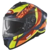 SMK Typhoon Style Gloss Black Yellow Orange (GL247) Helmet