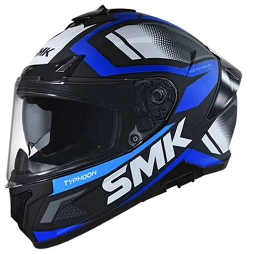 SMK Typhoon Thorn Gloss Black Blue White (GL251) Helmet