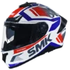 SMK Typhoon Thorn Matt White Red Grey (MA136) Helmet