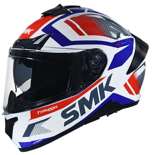 SMK Typhoon Thorn Matt White Red Grey (MA136) Helmet