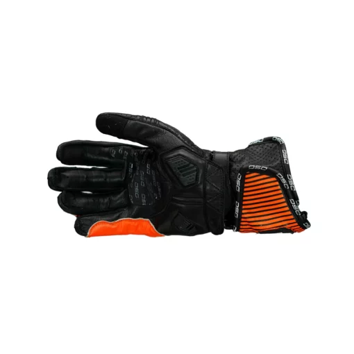 DSG Race Pro V1 Black Red Fluo White Riding Gloves 2