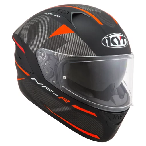 KYT NFR Logos Matt Orange Helmet 4