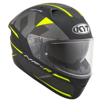 KYT NFR Logos Matt Yellow Helmet 2