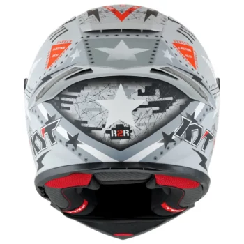 KYT R2R Pro Assault Matt Silver Helmet 3
