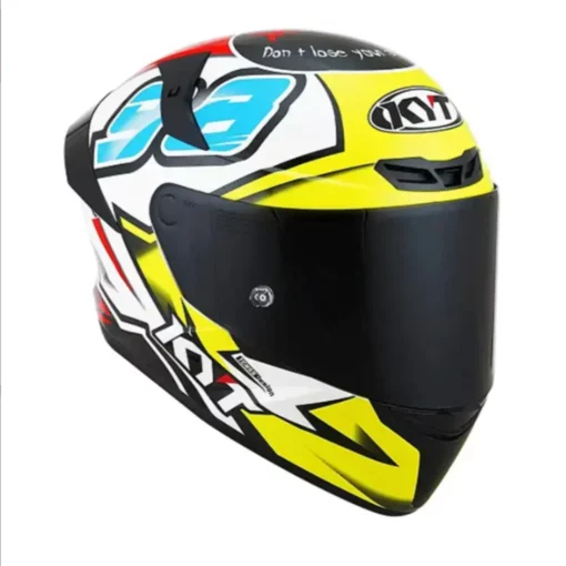 KYT TT Course 98 Bomb Yellow Helmet 4
