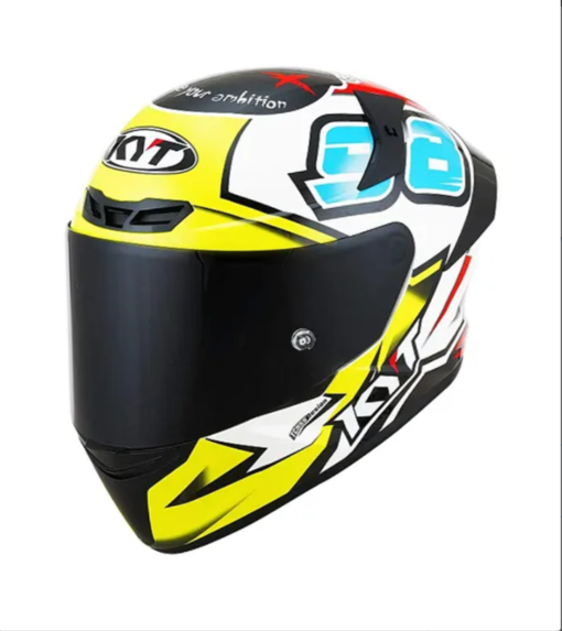 KYT TT Course 98 Bomb Yellow Helmet 5