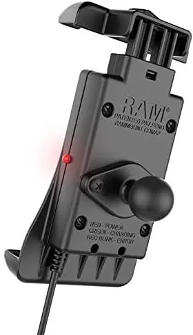 RAM Mounts Quick Grip 15W Waterproof Wireless Charging Holder with Handlebar U Bolt Base Medium 3