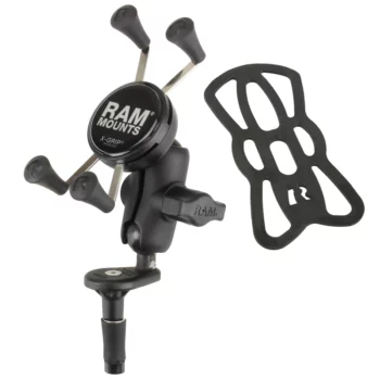 RAM Mpunts X Grip Phone Holder with Motorcycle Fork Stem Base Small 2