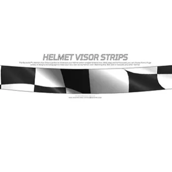 Raceorbit Checkered Flag Helmet Visor Strips (1)