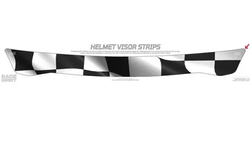 Raceorbit Checkered Flag Helmet Visor Strips (1)
