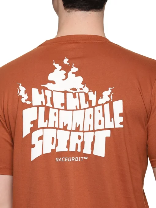Raceorbit Half Sleeves Highly Flammable Spirit All Time T Shirt 3