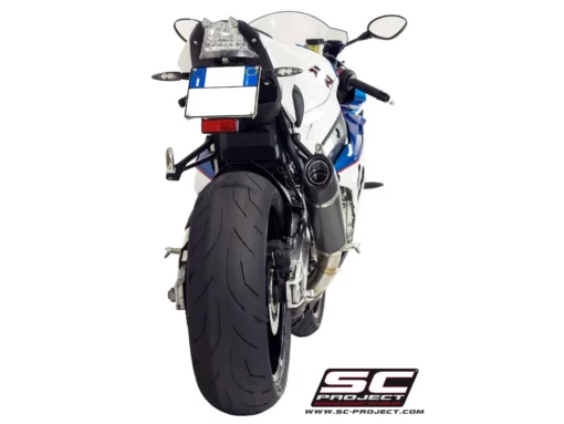 SC Project B20A 34C Conic Muffler with Carbon fiber end cap For BMW S 1000RR (2015 2016) 4
