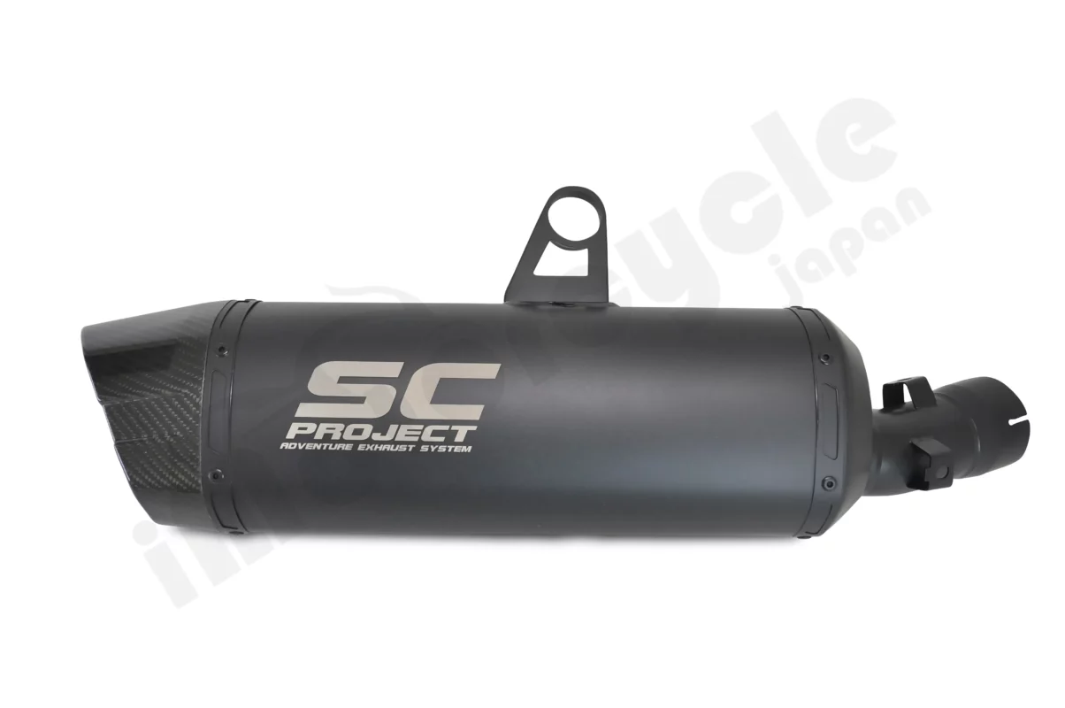 SC Project B30A 86MB Adventure Muffler Titanium Matt Black Painted with Carbon fiber End Cap for BMW R 1250 GS BS4 (2019 2020)