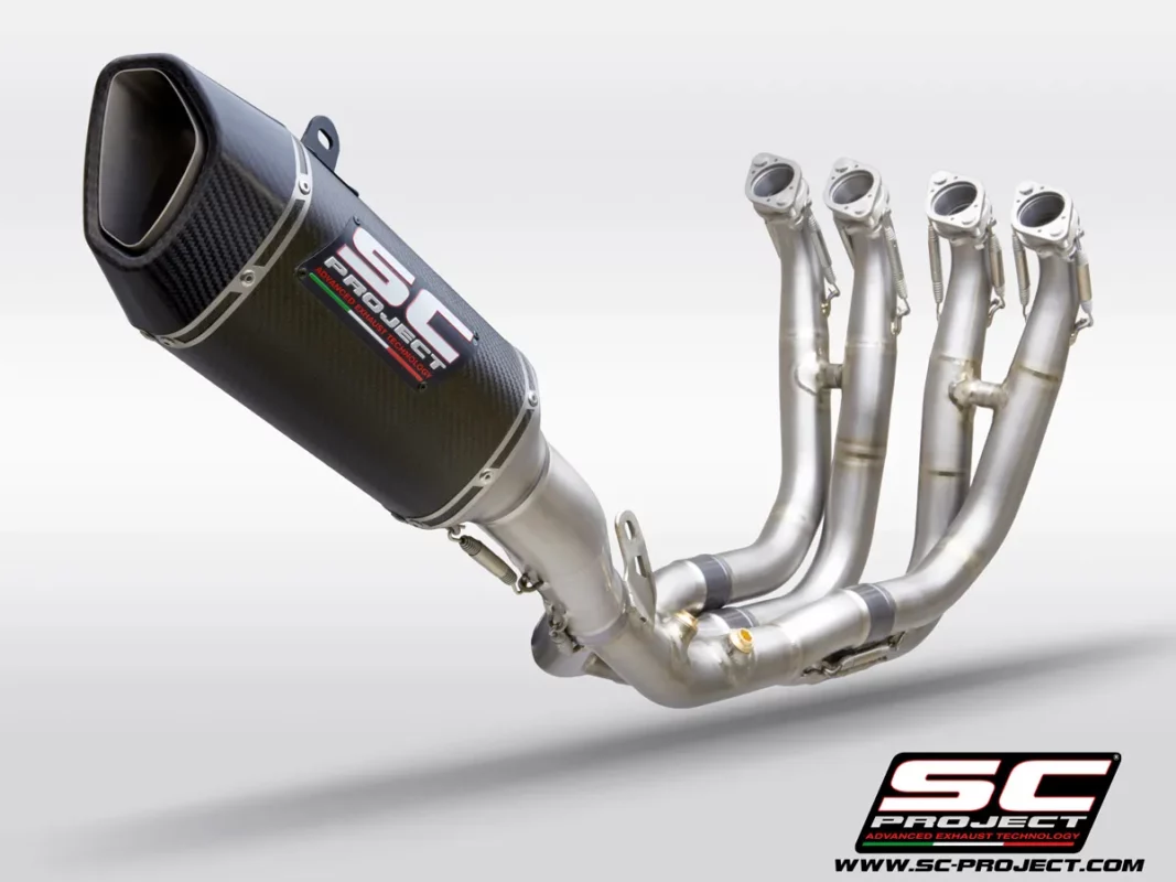 SC Project B33A TC90C Full Exhaust System 4 1 Titanium with Carbon SC1 R Muffler ( 250 mm ) for BMW S 1000 RR(2019 20)BS4