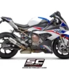 SC Project CR T B33A 50CR Muffler Carbon fiber with Titanium Mesh on exit muffler For for BMW S 1000 RR(2019 20)BS4 2