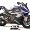 SC Project CR T B33A 50CR Muffler Carbon fiber with Titanium Mesh on exit muffler For for BMW S 1000 RR(2019 20)BS4 4