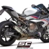 SC Project CR T B33A 50CR Muffler Carbon fiber with Titanium Mesh on exit muffler For for BMW S 1000 RR(2019 20)BS4 5
