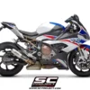 SC Project CR T B33A 50TR Muffler Titanium with Titanium mesh on exit muffler for BMW S 1000 RR(2019 20)BS4 2
