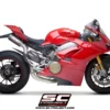 SC Project D26A T68C Semi complete 2 1 2 Titanium System with Ouble CR T M2 Mufflers Carbon Fiber For Ducati Panigale V4 V4S (2019 2020) 6