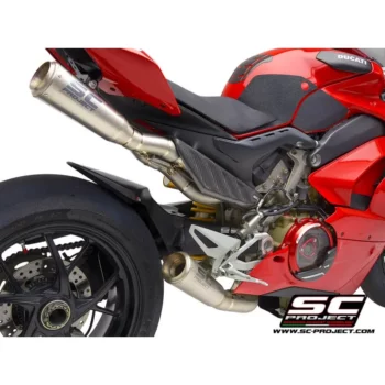 SC Project D26A TC43T Full Exhaust System 4 2 Titanium with Titanium S1 GP Mufflers For Ducati Panigale V4 V4S (2019 2020)