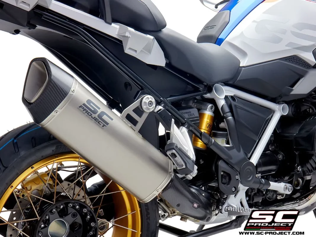 SC Project SC1 R B30B 105T GT Muffler Titanium with Carbon fiber End Cap For BMW R 1250 GS BS6 (2020 2021)
