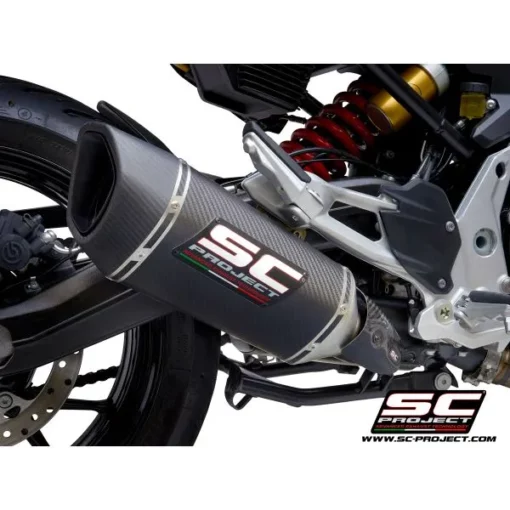 SC Project SC1 R B36B MB90C Muffler Carbon fiber with carbon fiber End Cap For BMW F 900 R (2020 2021) 3