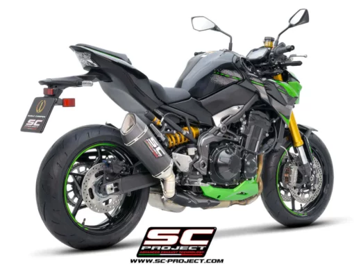 SC Project SC1 R K34B 90C Muffler Carbon fiber with Carbon Fiber End Cap (Carbon Protection INCLUDED) For Kawasaki Z900 BS6 (2020 2021) 2