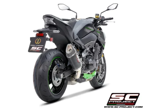 SC Project SC1 R K34B 90C Muffler Carbon fiber with Carbon Fiber End Cap (Carbon Protection INCLUDED) For Kawasaki Z900 BS6 (2020 2021) 3