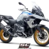 SC Prpoject B30B 86MG Adventure Muffler Titanium Matt Grey Painted with Carbon fiber End cap For BMW R 1250 GS BS6 (2020 2021) 4