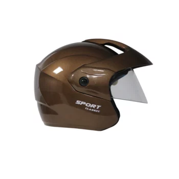 TVS Open Face Helmet Brown 2