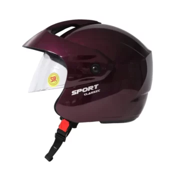 TVS Open Face Helmet Purple