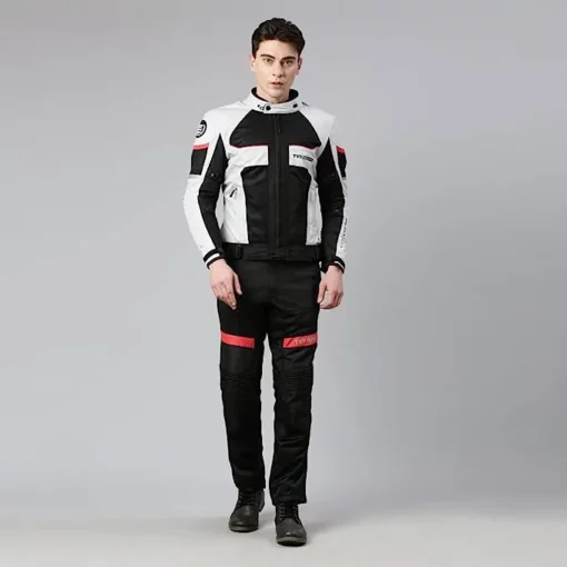 TVS Racing 3L White Riding Jacket 5