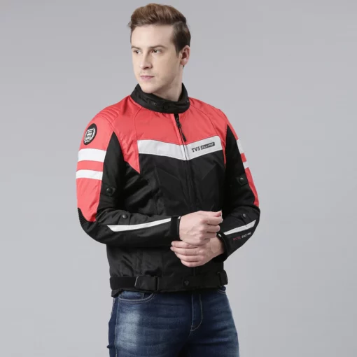 TVS Racing Challenger 3 Layer Red Riding Jacket 4